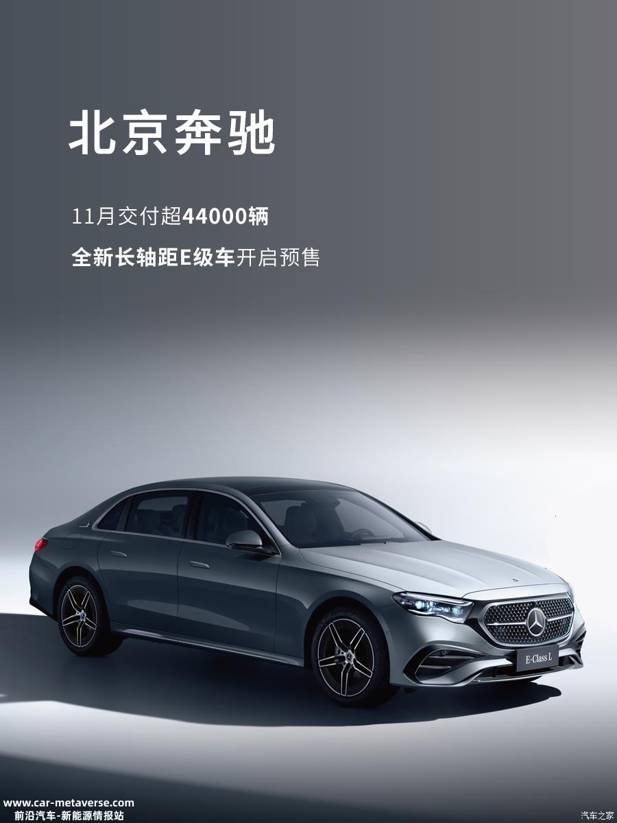 北京奔驰超4万！北汽集团公布11月销量