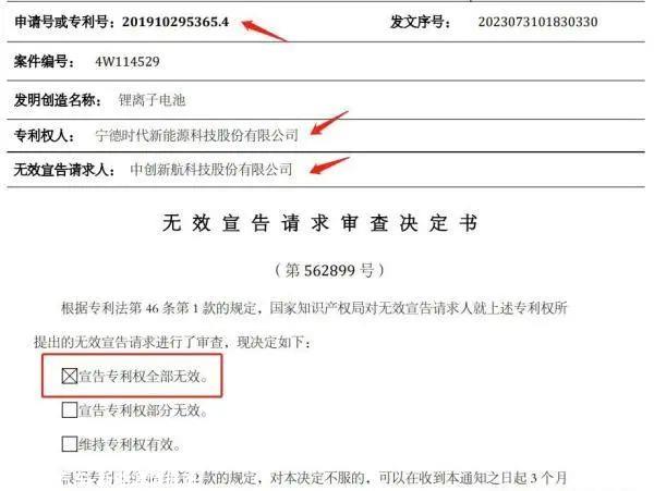 宁德时代两起专利侵权诉讼败诉