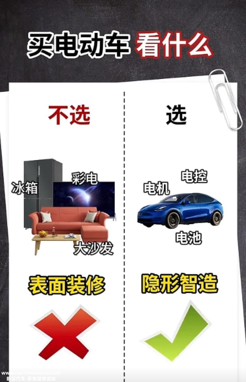 特斯拉官方疑暗讽理想汽车 称买车不能选冰箱彩电大沙发