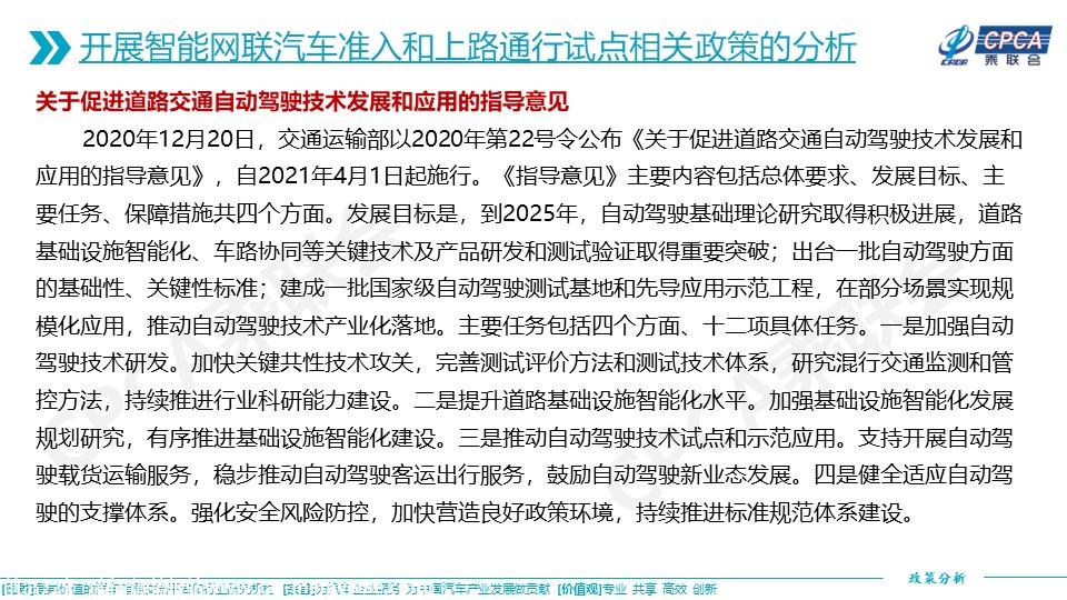 【政策综述】关于智能网联汽车发展现状及其开展准入和上路通行试点相关政策的分析
