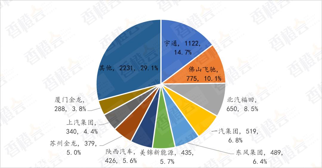 023年中国燃料电池汽车销量排行榜'