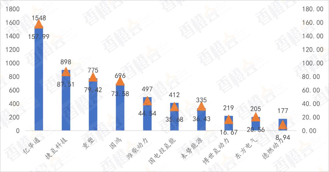 023年中国燃料电池汽车销量排行榜'