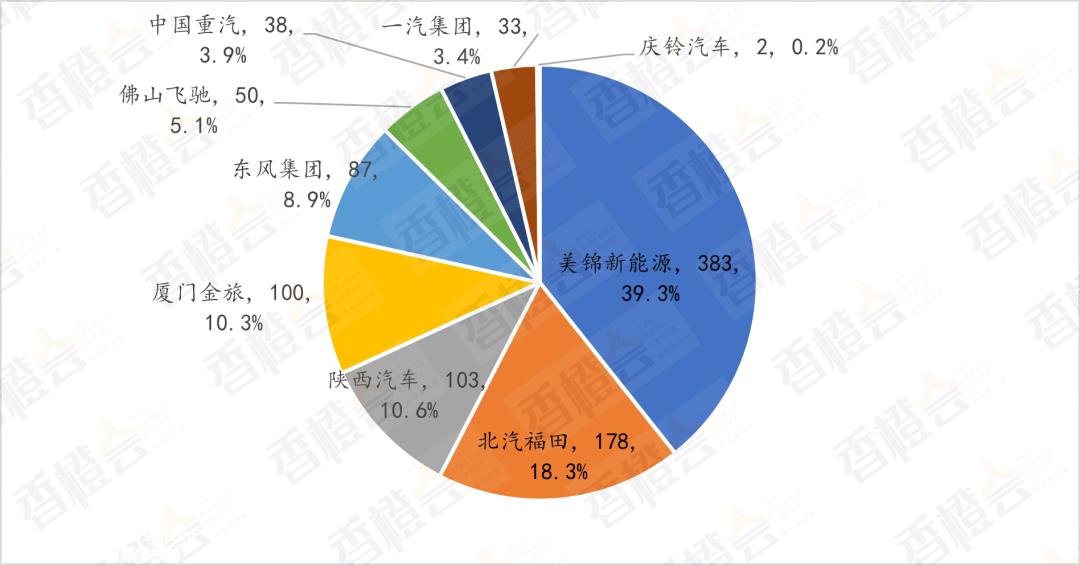 023年中国燃料电池汽车销量排行榜'